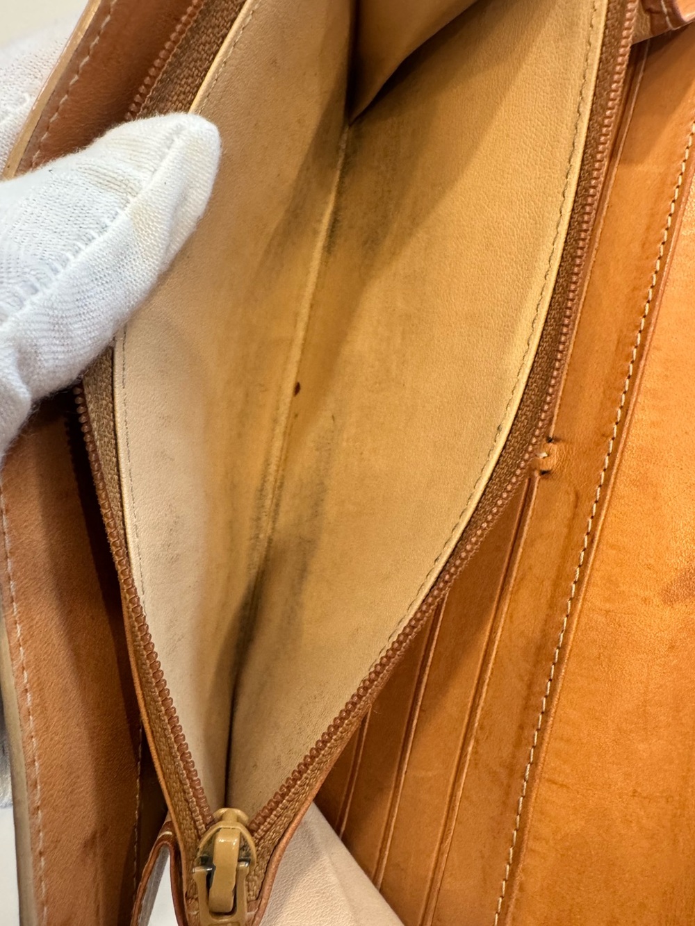 Authentic Vintage CELINE Macadam Long Wallet Beige Tan Triomphe Canvas - Picture 10 of 12
